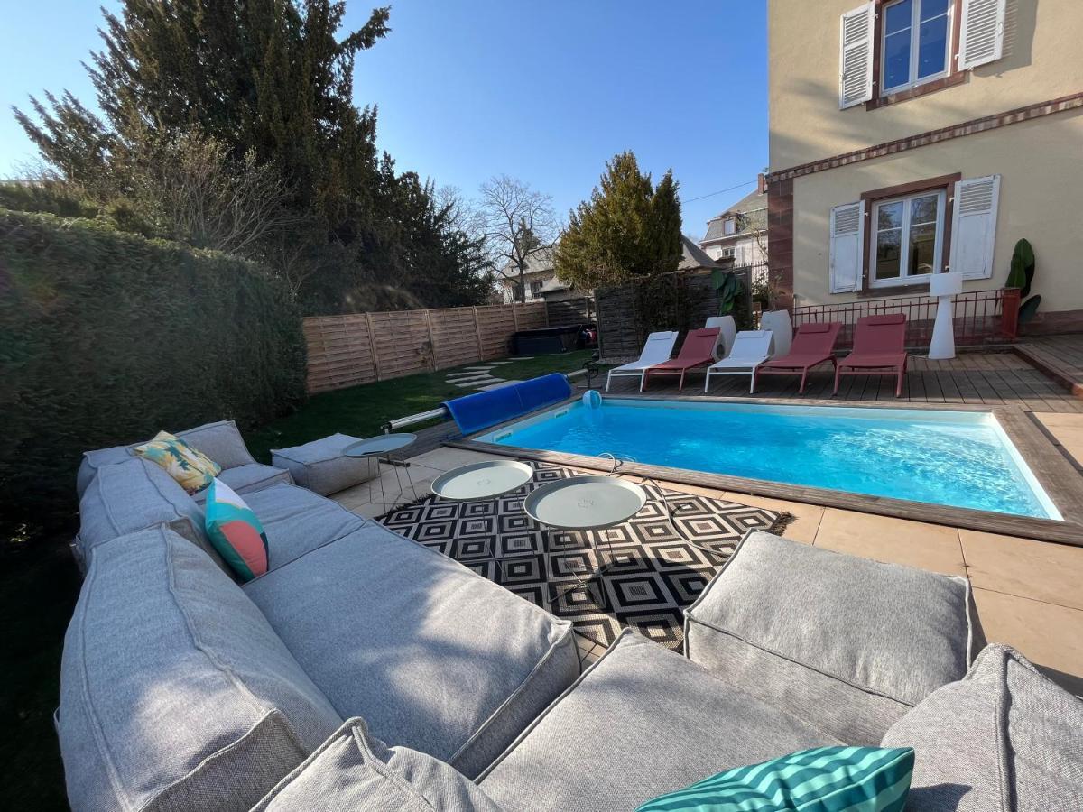 Gite Villa Avril Piscine- Jacuzzi- Sauna - 15 Pers-Proche Europapark Selestat Bagian luar foto